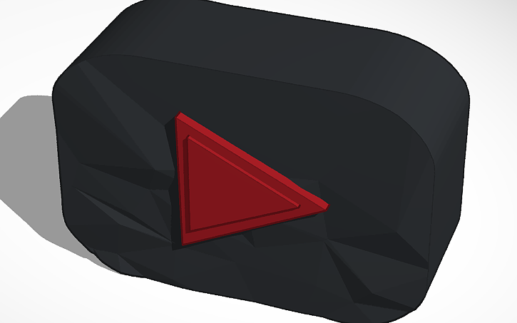 3D design 100 million YouTube play button - Tinkercad
