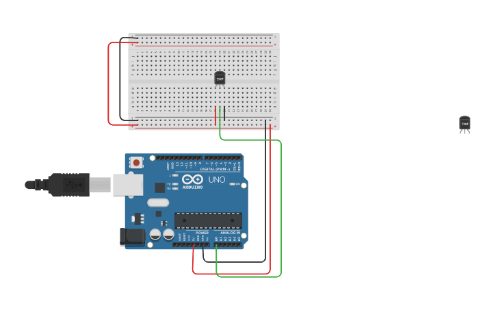 Circuit design TinkerCAD 2B - Temperature Sensor Arduino on TinkerCad ...
