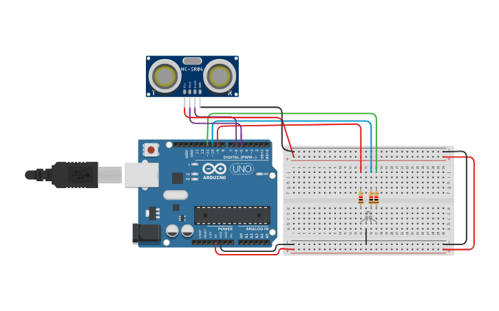 Circuit design empilhadeira - Tinkercad
