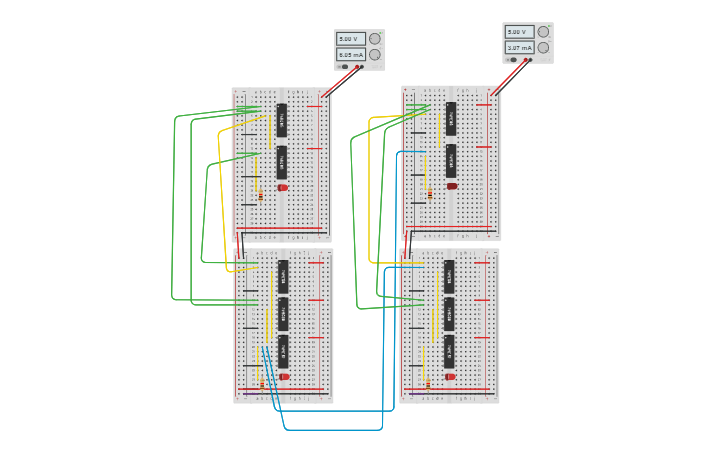 Circuit design full adder - Tinkercad