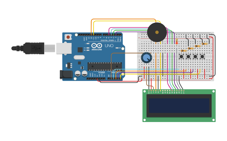 Circuit design Copy of Timer com Arduino - Tinkercad