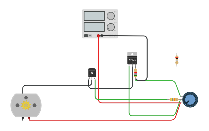 Circuit design variable speed motor - Tinkercad