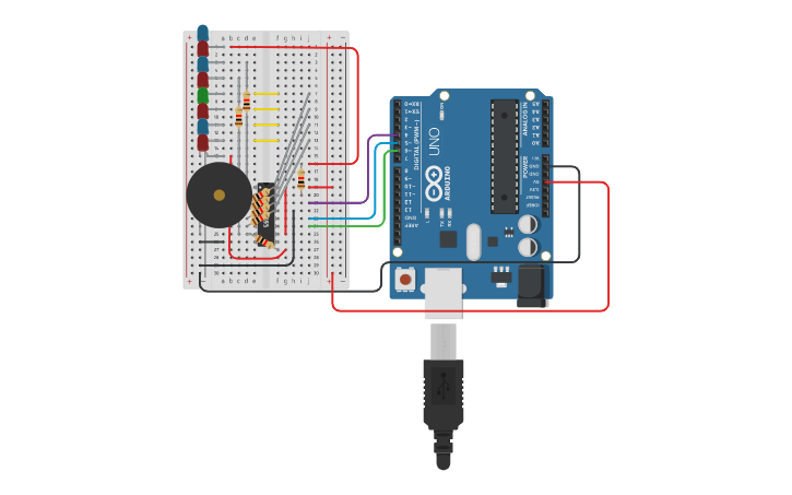 Circuit design Neil's Arduino Lesson 4 - 8 LEDs and Shift Register ...
