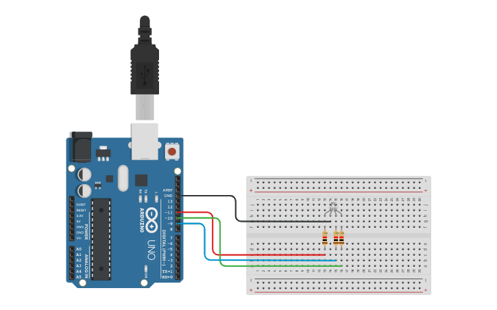 Circuit design ArduinoLab_5 - Tinkercad