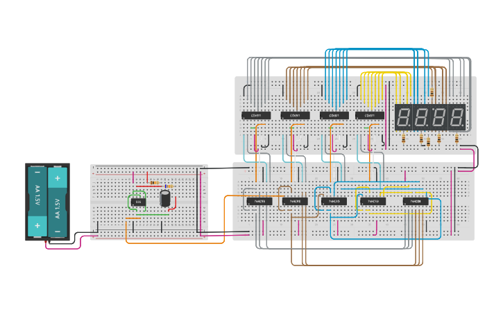 Circuit design reloj | Tinkercad