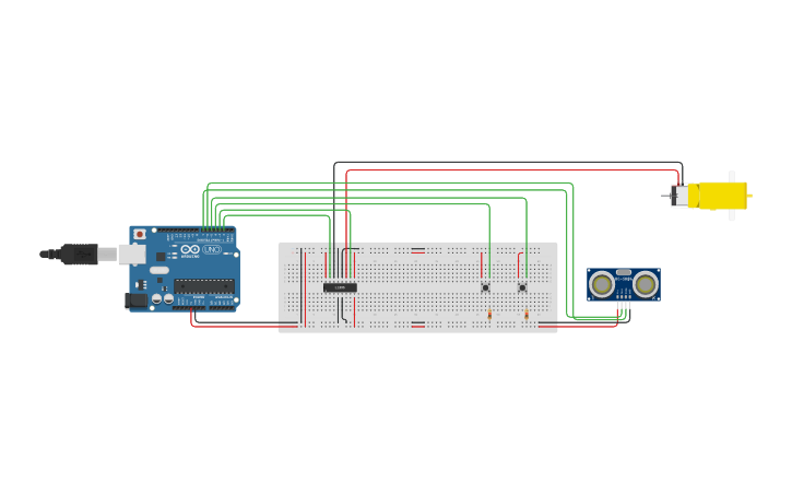 Circuit design Ascensor Arduino - Tinkercad