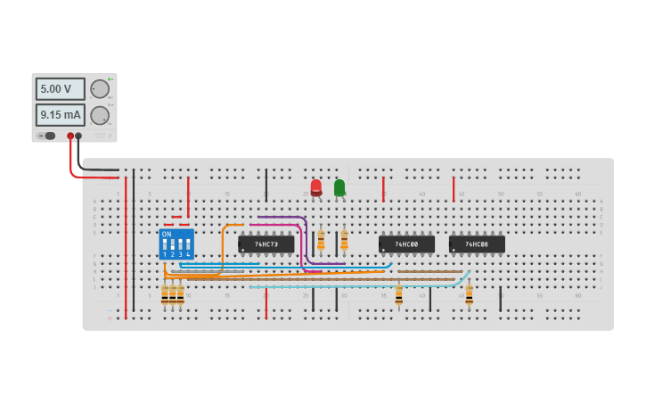 Circuit design Atividade 4 /SR | Tinkercad