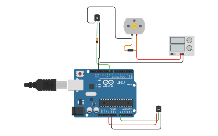 Circuit design fan - Tinkercad