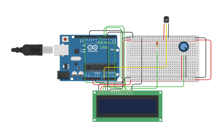 Circuit design temperature_measure_and_display | Tinkercad