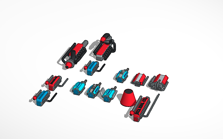 3D design Engine/engine parts display. - Tinkercad