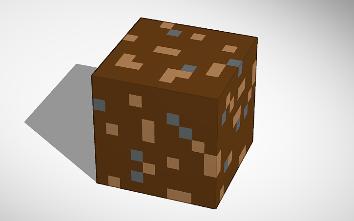 3D design Minecraft Dirt Block - Tinkercad