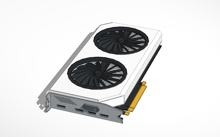 3D design Nvidia Geforce Rtx Graphics Card - Tinkercad