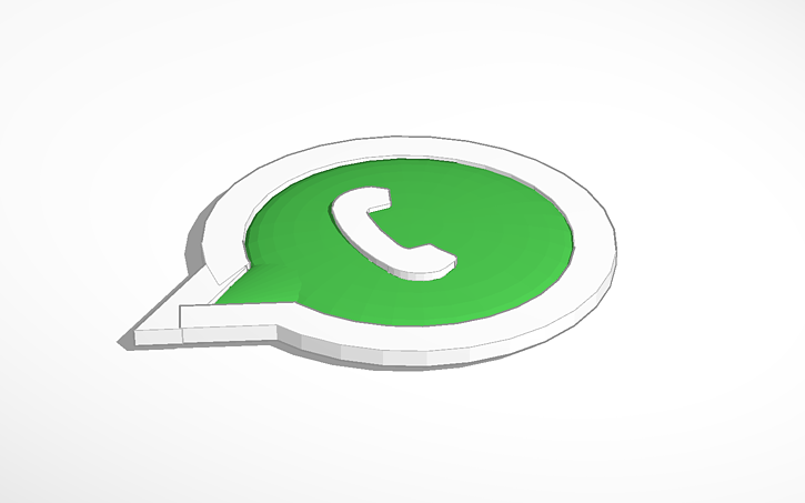 Whatsapp logo 3D | Tinkercad