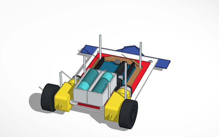 3D design LINE FOLLOWER - Tinkercad