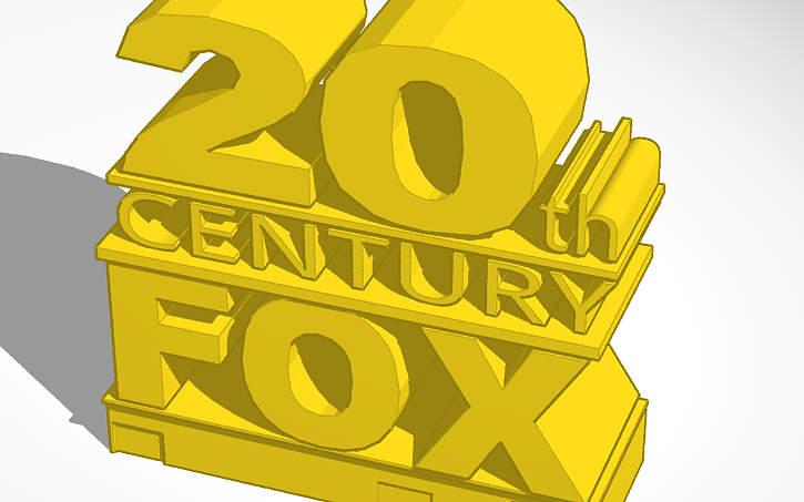 Tinkercad 20 век Фокс. 20th Century Fox. 20th. 20th Century Fox 3d Printed.