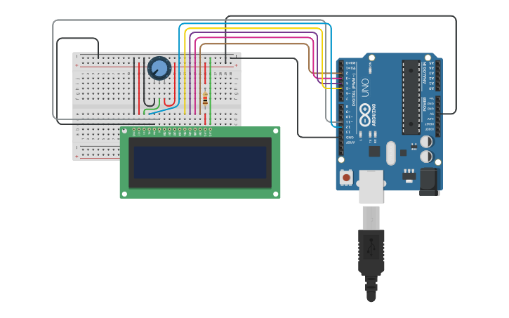 Circuit design Week 7 - LCD\ | Tinkercad
