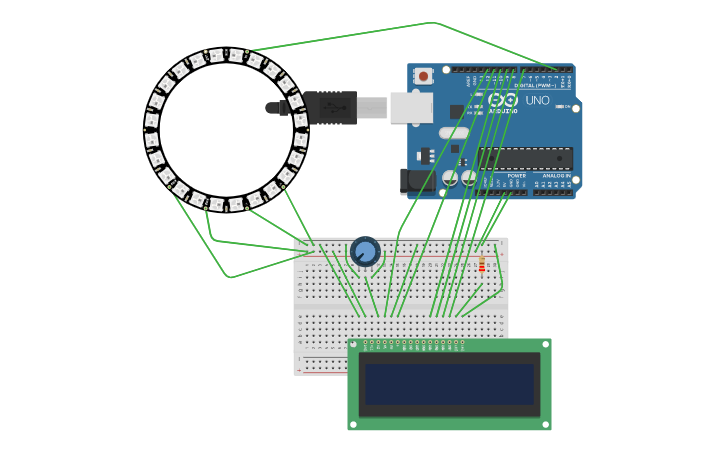 Circuit design LCD Countdown Clock - Jayden Green - Tinkercad