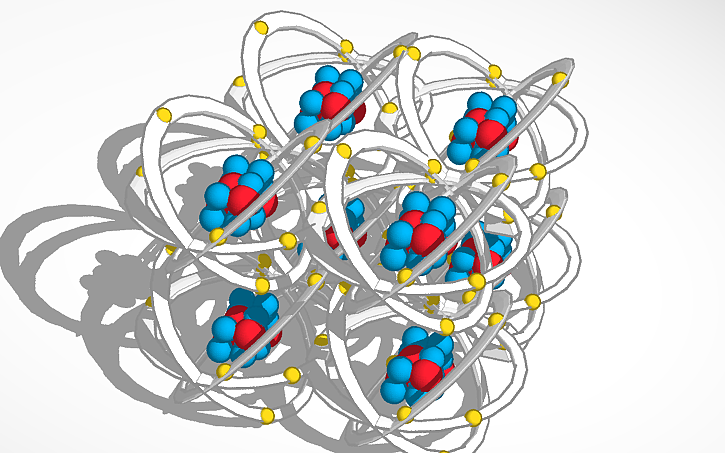 3D design atom solid example the freezing point makes the atom come ...