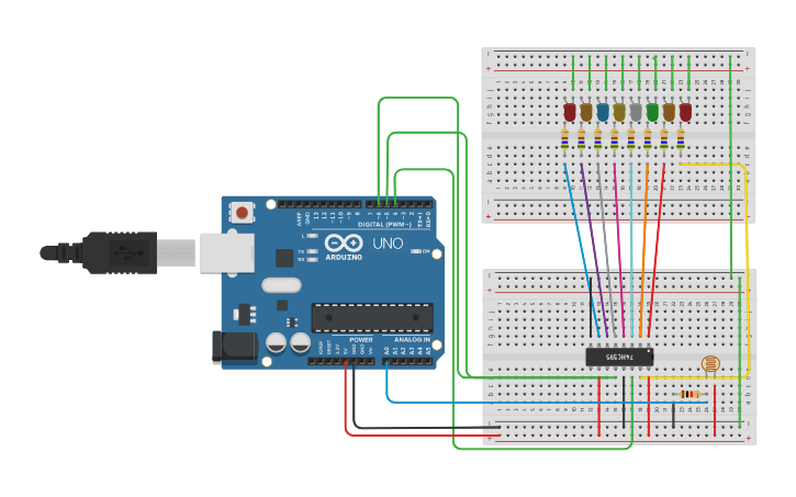 Circuit design SAP1 - Tinkercad