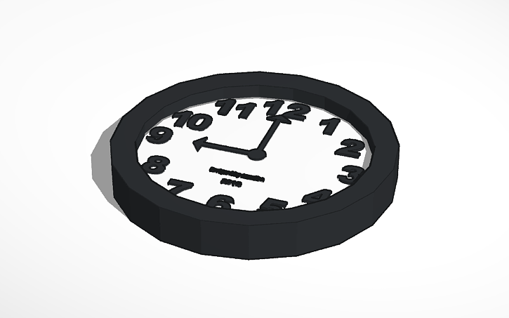 3D design A clock | Tinkercad
