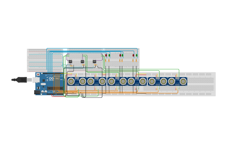 Circuit design Ultraschallsensoren_DA - Tinkercad