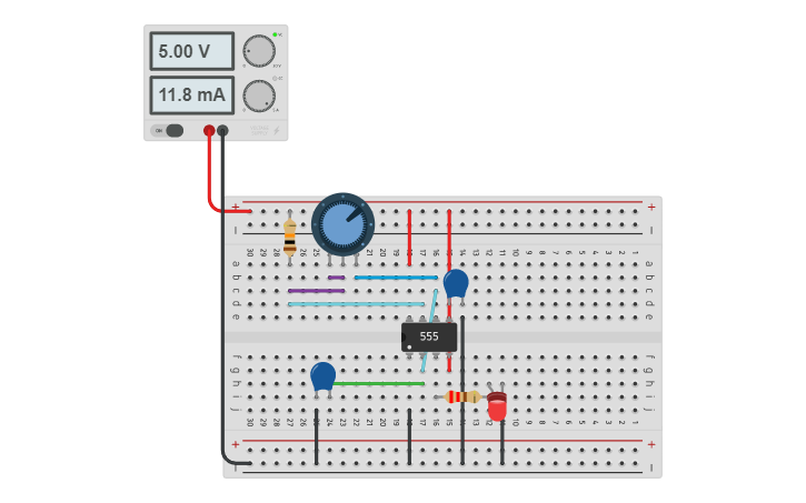 Circuit design 555 PULSE GENERATOR CIRCUIT - Tinkercad