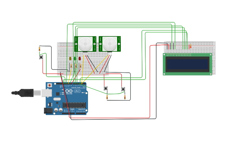 Circuit design Alarm System - Tinkercad