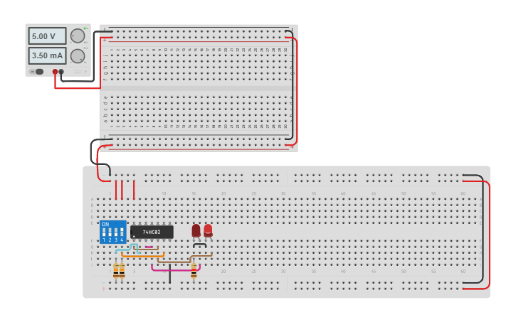 Circuit design Lab 4 - Set Reset Latch - Tinkercad