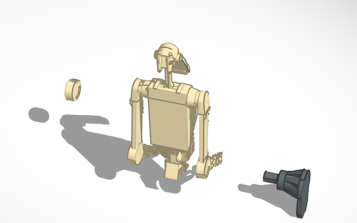 3D design B1 Battle Droid - Tinkercad
