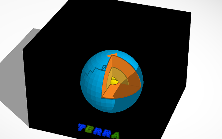 3d Design Camadas Da Terra Tinkercad