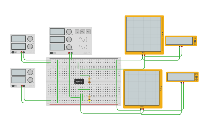 Layout Inversor Circuit design AO No Inversor - Tinkercad