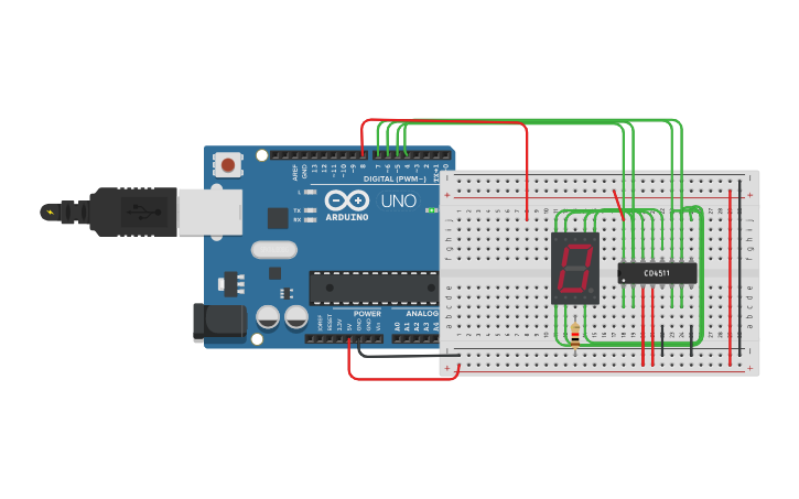 Circuit design Vansh Sethi 102103412 (UP Counter) | Tinkercad