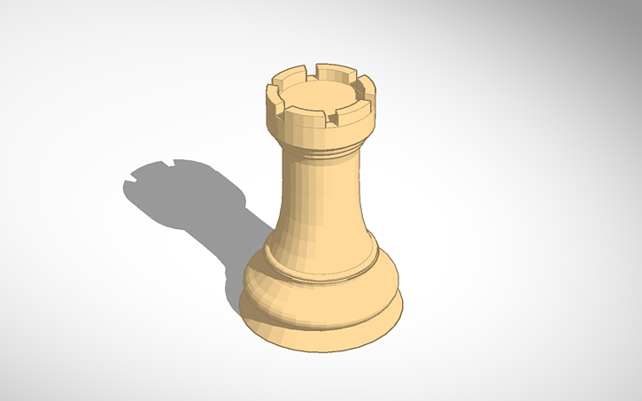 3D design Staunton Rook #Chess #Halsey157 #Darkness | Tinkercad