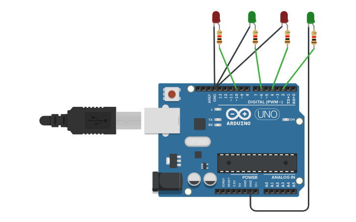 Circuit design BLINK LED | Tinkercad