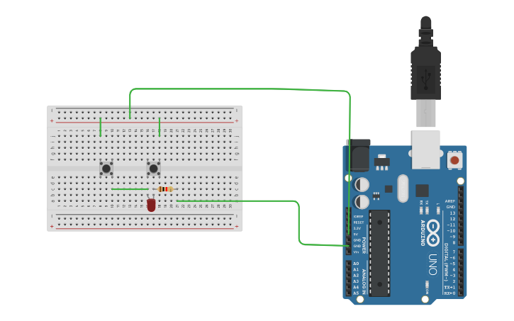 Circuit design OR GATE | Tinkercad