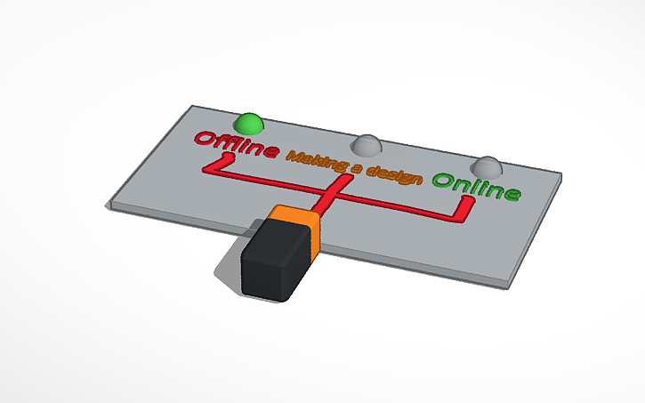 3D design Online/Offline Indicator | Tinkercad