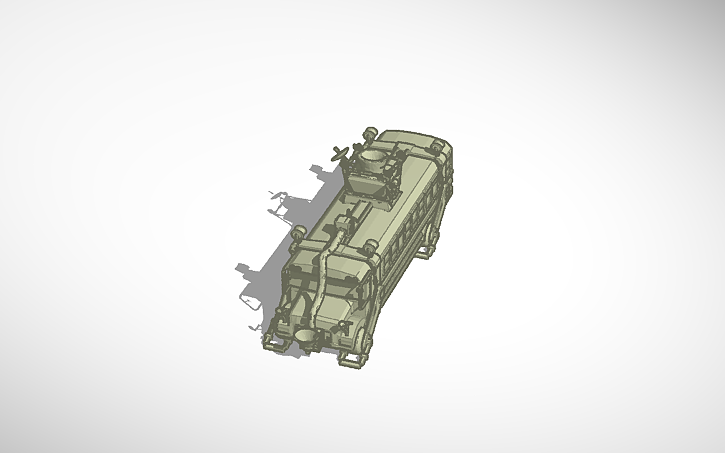 3D Design Battle Bus Tinkercad
