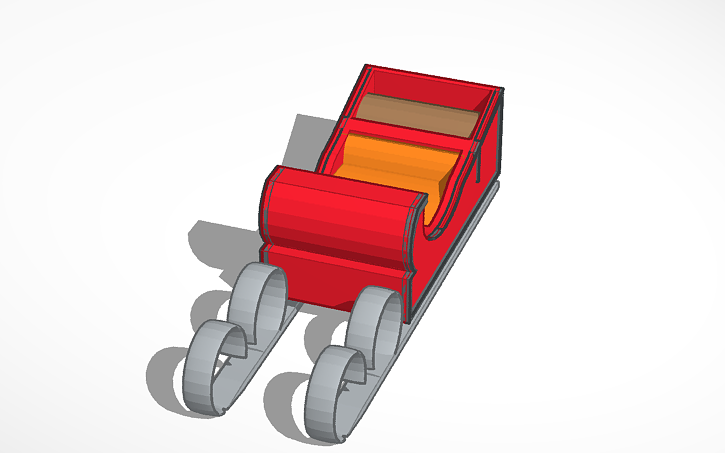 3D design Santa's Sleigh - Tinkercad