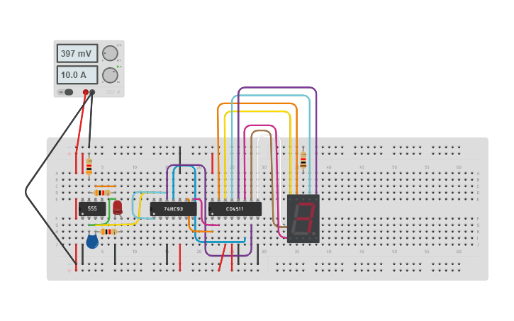 Circuit Design Contador Tinkercad