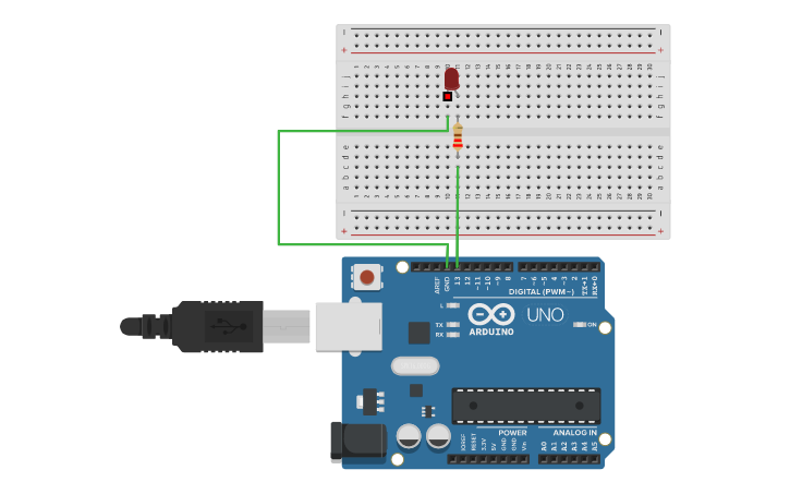 Circuit design LED With arduino - Tinkercad