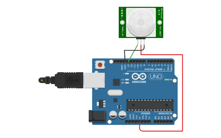 Circuit design security sensor | Tinkercad