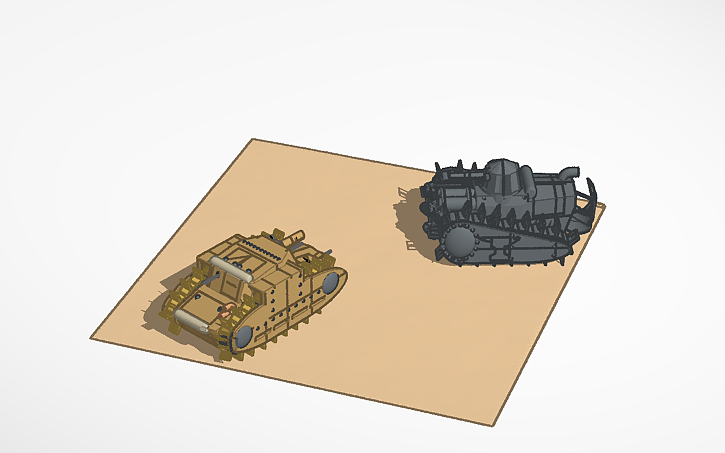 3D design tank battle - Tinkercad