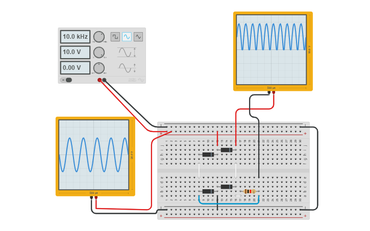 Circuit design 전파 정류 회로 - Tinkercad