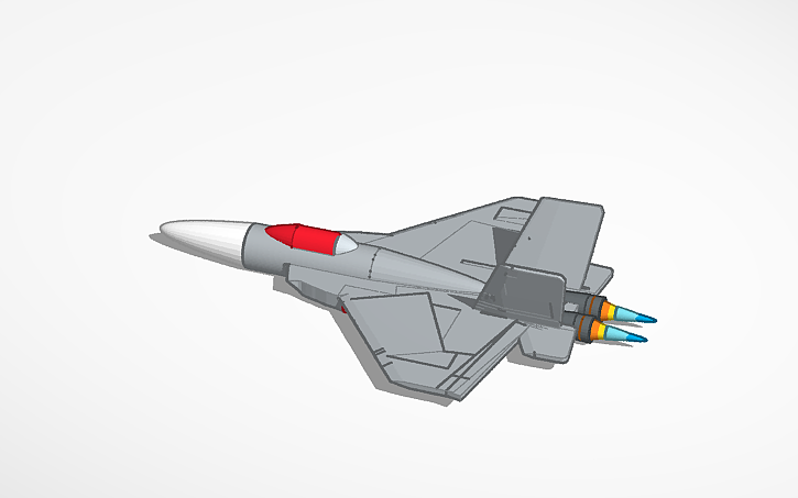 3D design Fighter Jet - Tinkercad