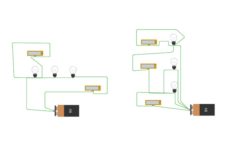 Circuit design Series And Parallel Connection - Tinkercad