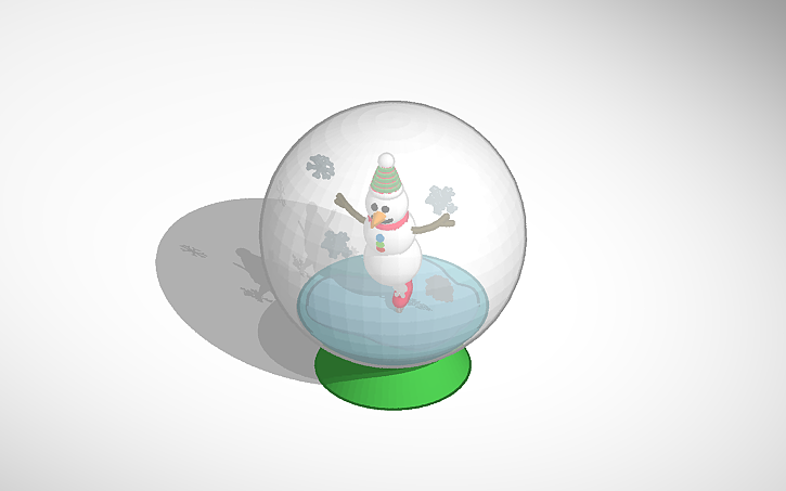 3D design Ice Skating in a Snow globe - Tinkercad