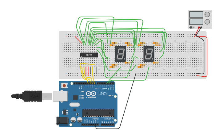 Circuit design 2 display - Tinkercad