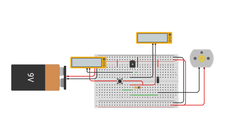 Circuit design driver motor - Tinkercad