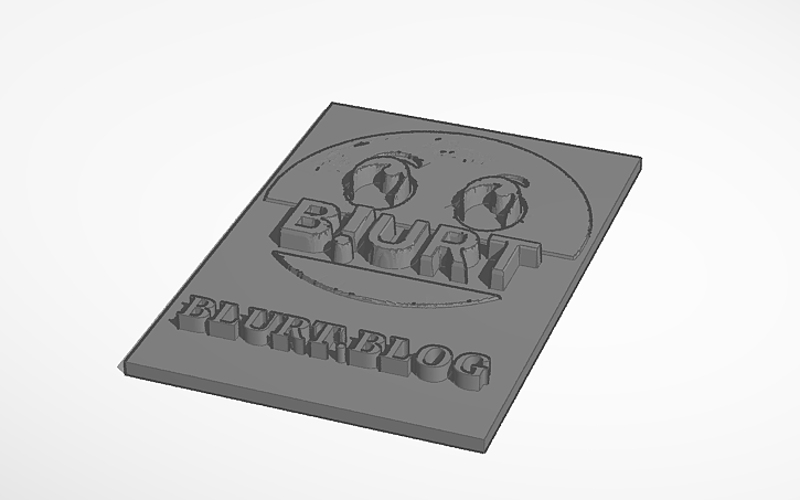 3D design Blurt 3D Logo Placard | Tinkercad