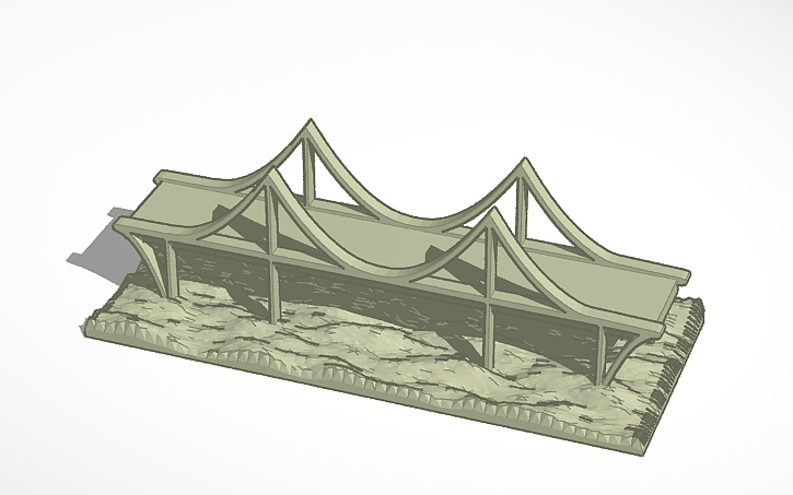 3D design Golden Gate Bridge - Tinkercad